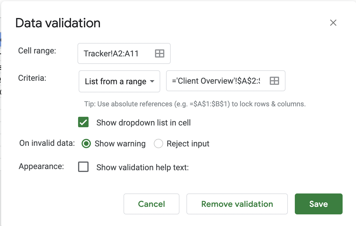 How to create digital PR outeach tracker in google sheets 2